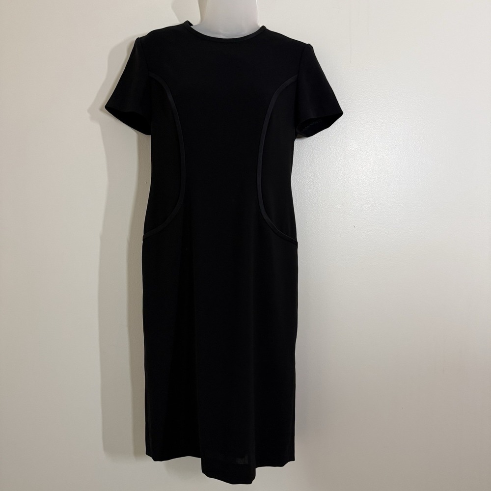 Paco Rabanne Shift Dress Black Size 8 Luxe Classic‎ LBD Classy Elegant Event